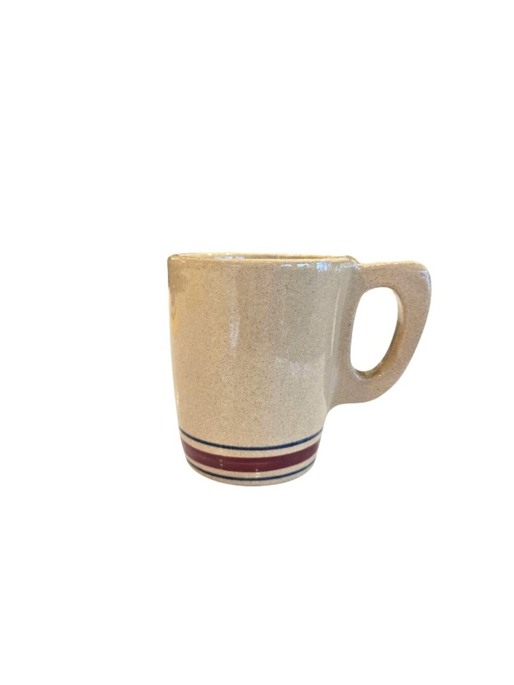 RR Co. USA Robinson Ransbottom Pottery Company Stoneware Blue Red Striped Large